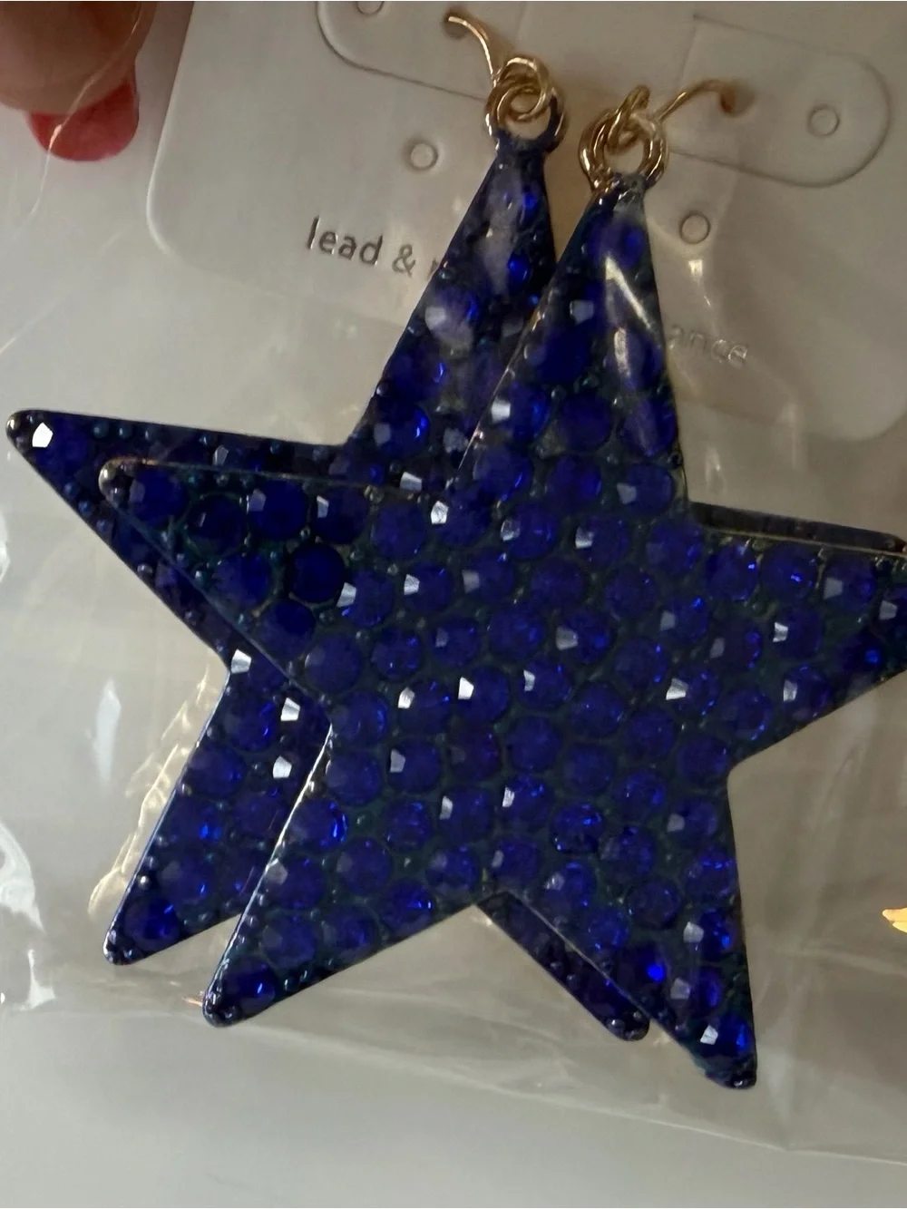 Patriotic Assorted Red White Blue Star & Flag Earrings Set